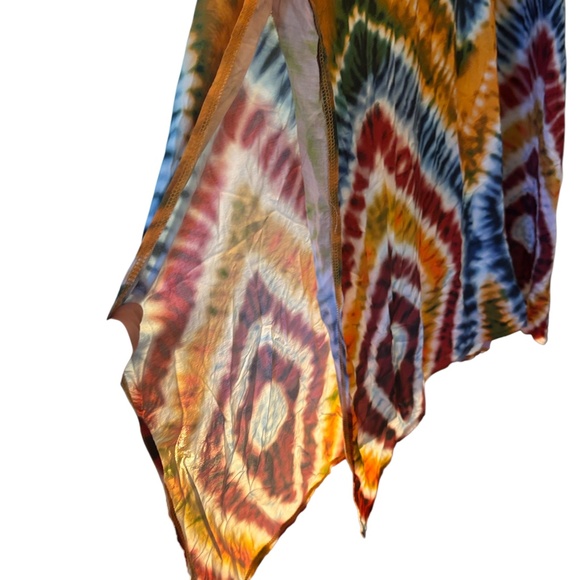 Colorful Tie-Dye Kaftan Maxi Dress - Picture 13 of 13